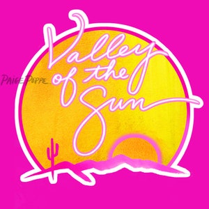 Arizona Sticker.Valley of the Sun Art.Valley of the Sun Sticker.AZ Sticker.Arizona Vinyl Sticker.Arizona Pride.Southwest Art.Arizona Artist. image 1