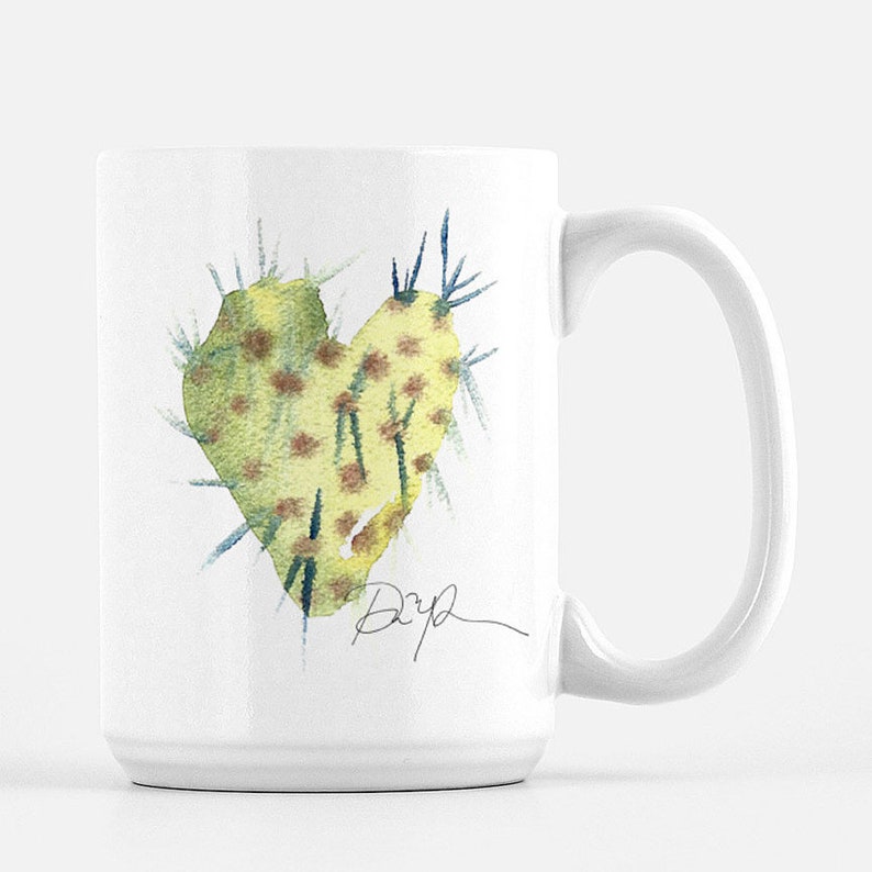 Cactus Mug.cacti Mug.cactus Heart. Cacti Heart.desert Etsy