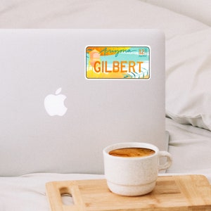 Gilbert Arizona Neighborhood.Gilbert Arizona Art.Arizona Sticker.Arizona License Plate.Arizona Pride Sticker.Gilbert Sticker.Arizona Sticker image 2