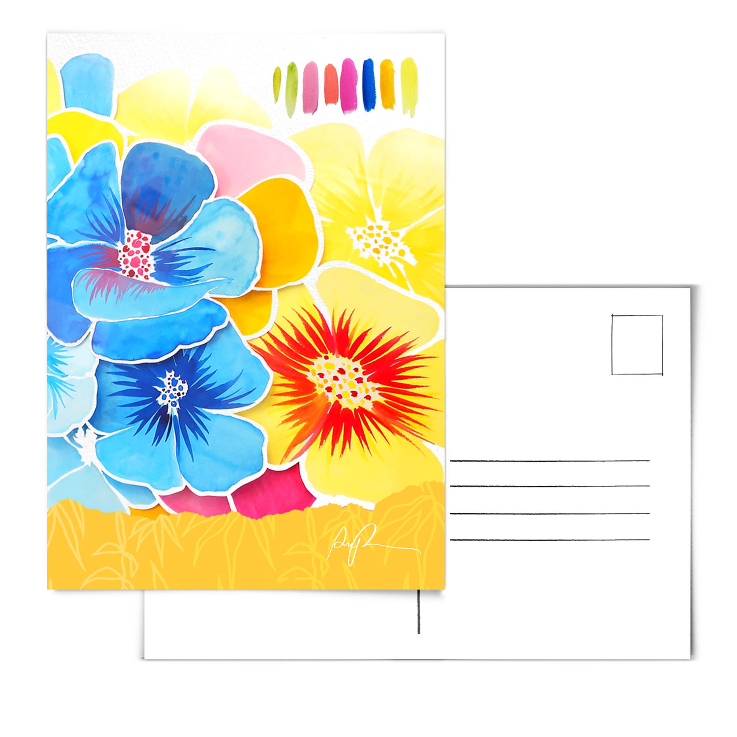 Floral Postcard.flower Postcard.bloom Postcard.plants Postcard.floral