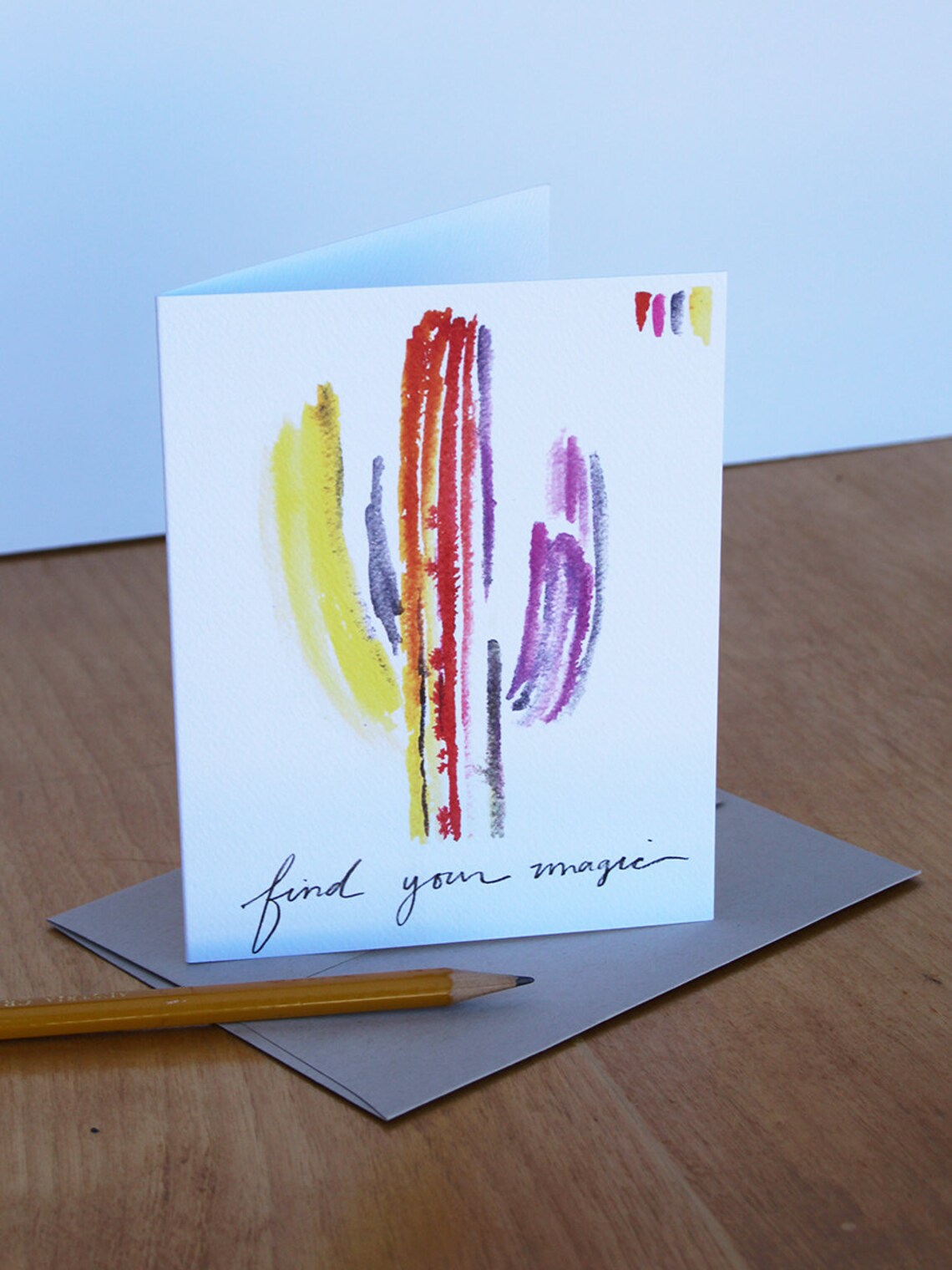 Cactus Greeting Card. Inspirational Cards. Artist Cards.Find Etsy