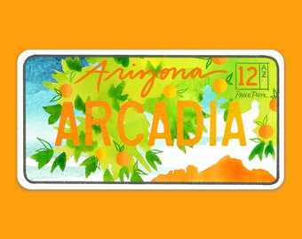 Arcadia Arizona Neighborhood.Arcadia Arizona Art.Arizona Sticker.Arizona License Plate.Arizona Pride Sticker.Arcadia Sticker.Arizona Sticker