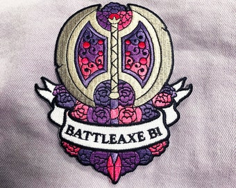 Battleaxe Bi Embroidered Patch