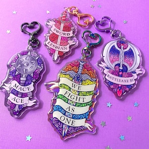The LGBT+ Armory Acrylic Charms (choose your fighter)