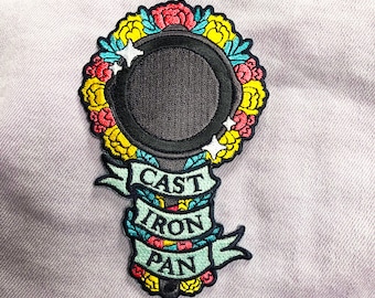 Cast Iron Pan Embroidered Patch