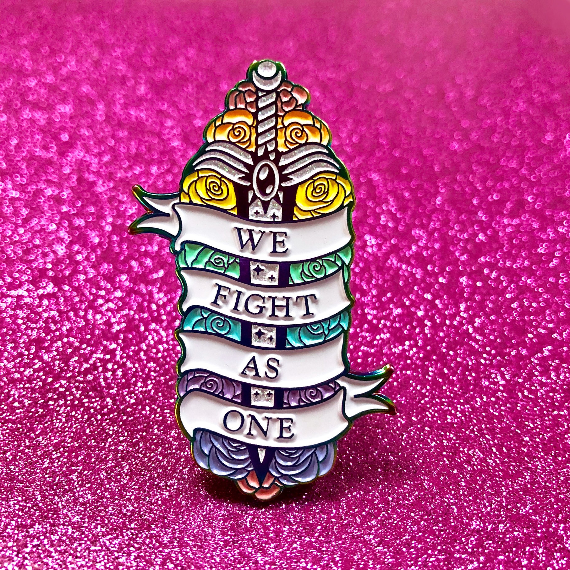 We Fight As One Enamel Pin