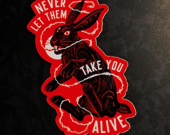 Spooky Hare Sticker