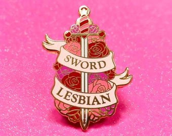 Sword Lesbian Enamel Pin