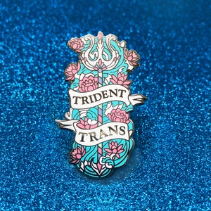 Trident Trans Enamel Pin