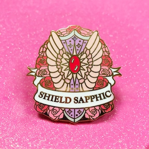 Shield Sapphic Enamel Pin