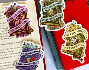 Ask Me About My Fanfiction Trope Stickers