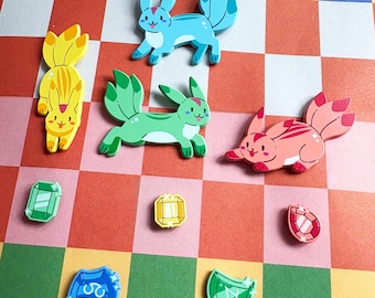 Carbie And Gem Enamel Pins