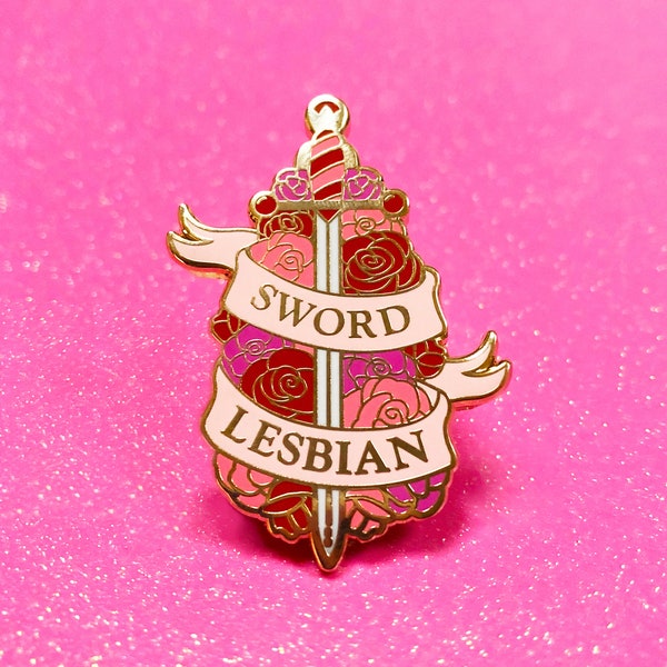 Sword Lesbian Enamel Pin