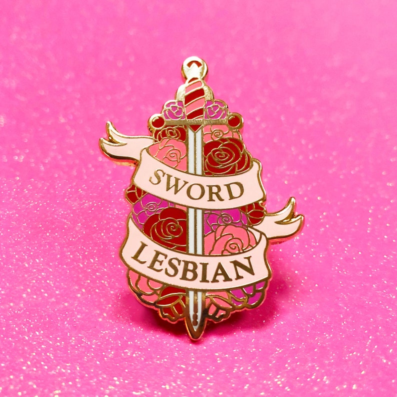 Sword Lesbian Enamel Pin image 1