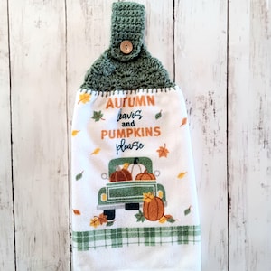 Fall Hanging Kitchen Towels ~ Hanging Full Double Kitchen Towels