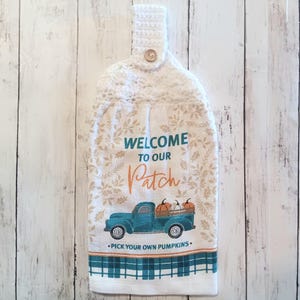 Fall Hanging Kitchen Towels ~ Hanging Full Double Kitchen Towels