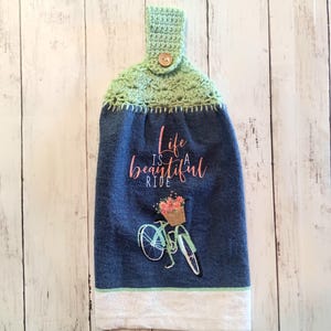 Hanging Kitchen Towels ~ Hanging Full Kitchen Towels ~ Hanging Double Towels