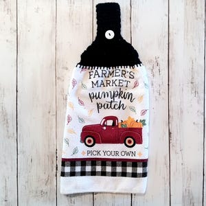 Fall Hanging Kitchen Towels ~ Hanging Full Double Kitchen Towels