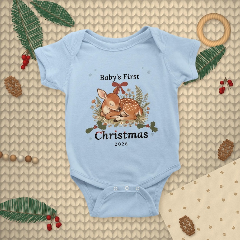 Christmas Baby Short Sleeve Bodysuit