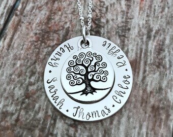 Mother's Day Necklace, Grandma Necklace, Gift for Grandma, Personalized Gift for Mom, Necklace for Mom, Necklace with Kids Names, Nana Gift