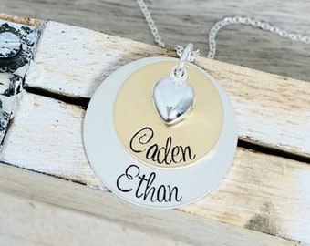 Necklace with Kids Names, Necklace for Mom, Nana Necklace, Mom Jewelry, Gift for Grandma, Grandmother Necklace, Family Necklace