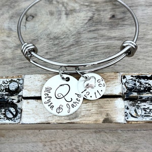 Bridal Shower Gift for Bride to Be Charm Bracelet for New Bride Gift for Wife Personalized Jewelry for Fiance Gift for Her image 2