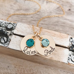 Mothers Day Gift, Birthstone Jewelry, Mama Necklace, Personalized Gift for Mom, Grandmother Necklace image 1