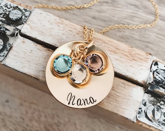 Grandmother Necklace Birthstone - Etsy