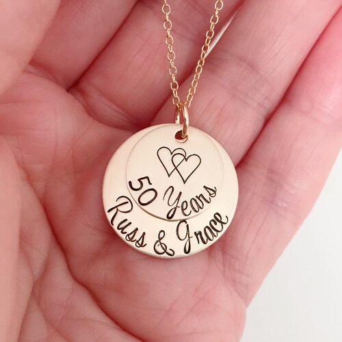 50th Anniversary Necklace Gold 