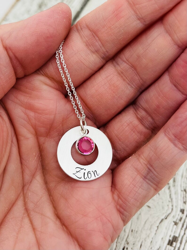 New Mom Necklace, Mom Birthstone Necklace, Birthstone Necklace for Mom, Personalized Mom Necklace, Birthstone Jewelry for Mom, Mommy Jewelry image 1