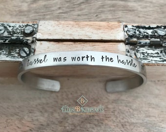 Graduation Gifts for Girls, Gift for Graduate, High School Graduation Gift for Her, Hand Stamped Cuff Bracelet, 2019 Graduation