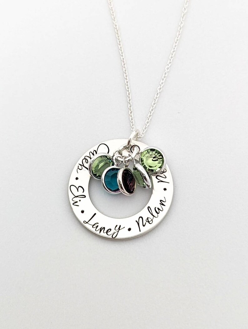 Family Birthstone Necklace, Personalized Gift, Custom Necklace for Mom image 7