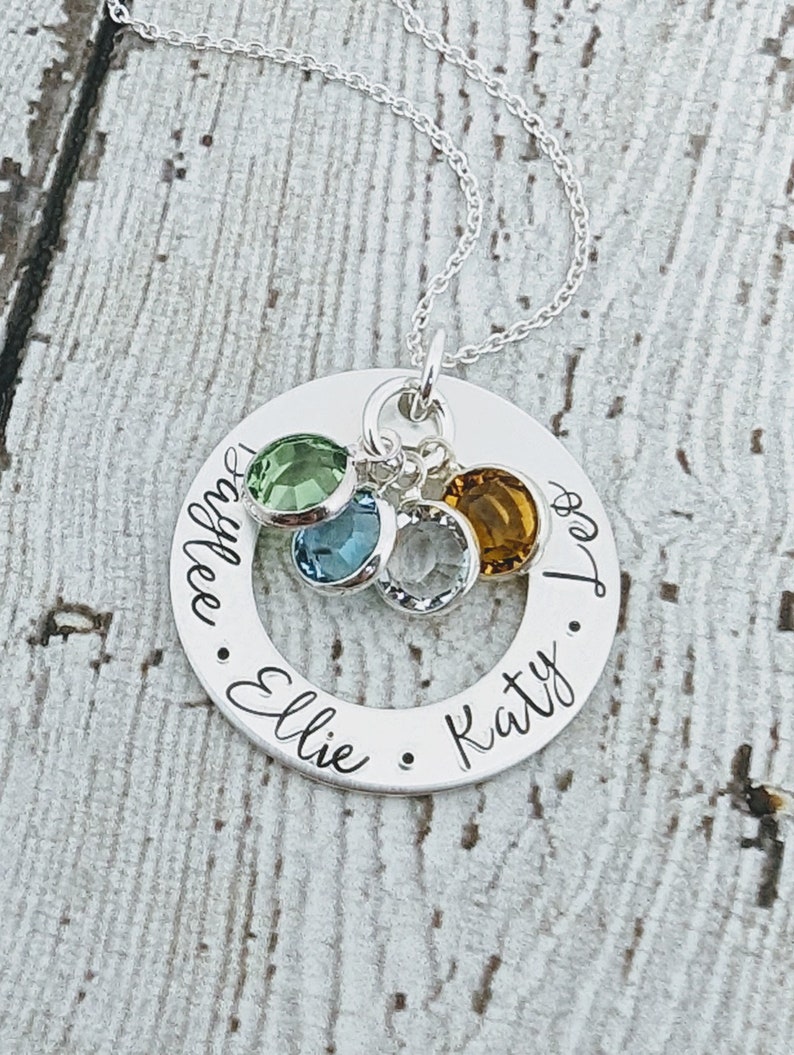 Family Birthstone Necklace, Personalized Gift, Custom Necklace for Mom image 5