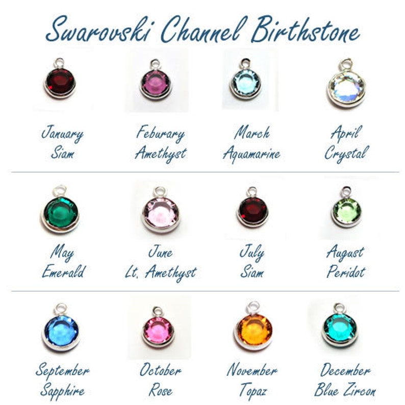 Add On Birthstone Charm Please DO NOT purchase unless you are adding to a piece you purchased from my shop. Thank you image 1