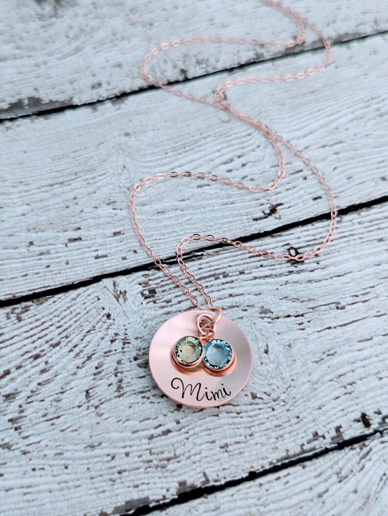 Grandma Necklace, Personalized Gift, Birthstone Necklace, Nana Necklace, Handmade Jewelry image 4