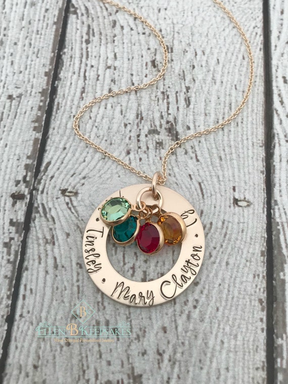 mothers day birthstone necklace etsy