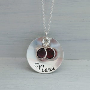 Grandma Necklace, Personalized Gift, Birthstone Necklace, Nana Necklace, Handmade Jewelry image 7