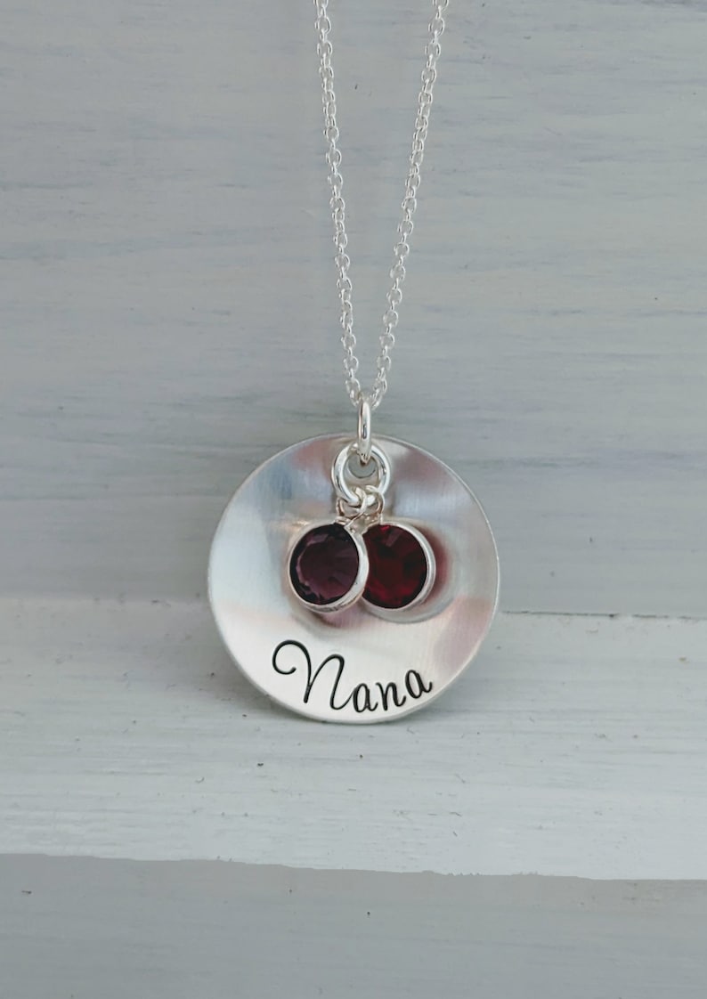 Grandma Necklace, Personalized Gift, Birthstone Necklace, Nana Necklace, Handmade Jewelry image 7