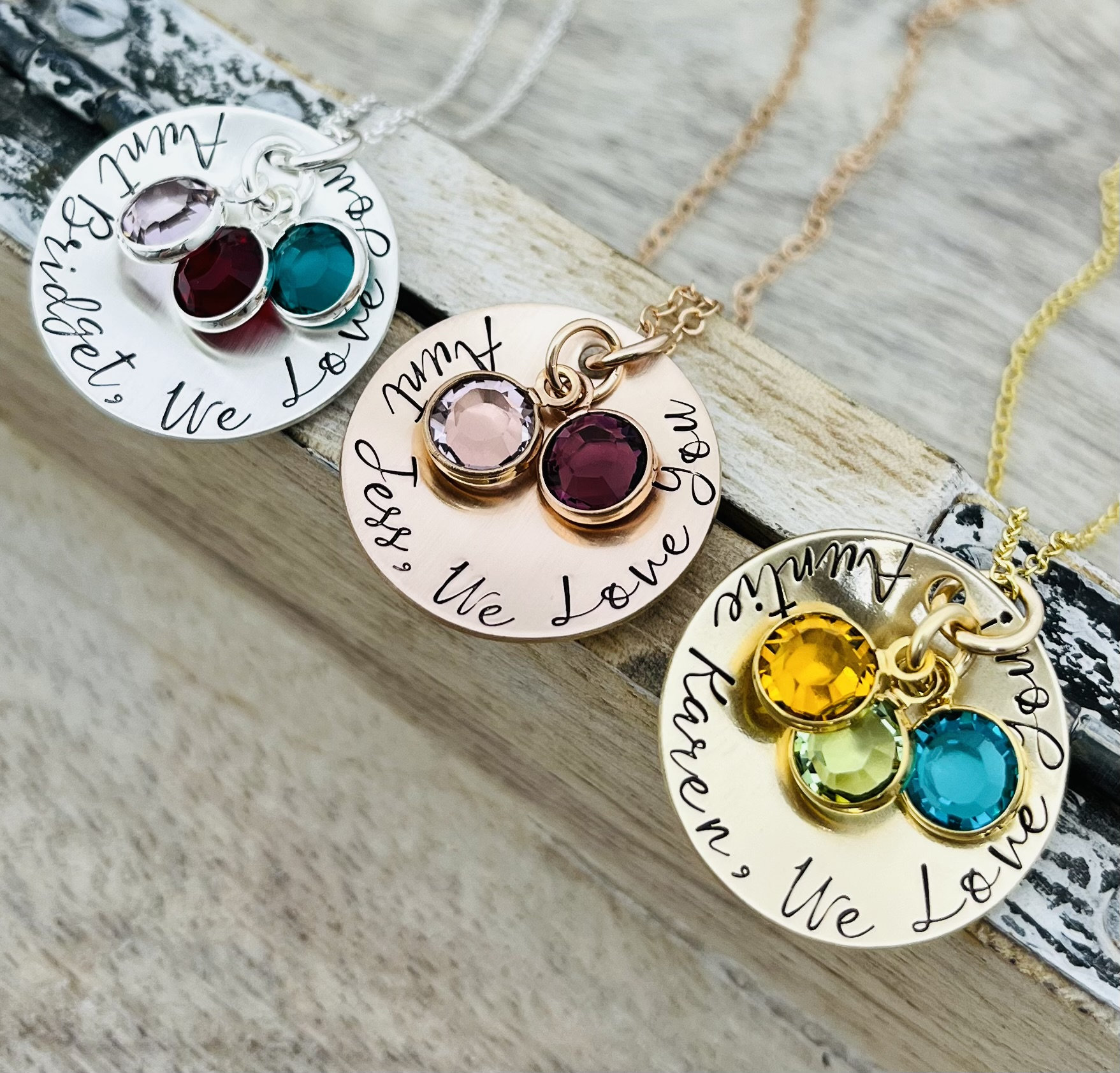 Aunt Necklace, Aunt Jewelry, Gift for Aunt, Birthstone Necklace