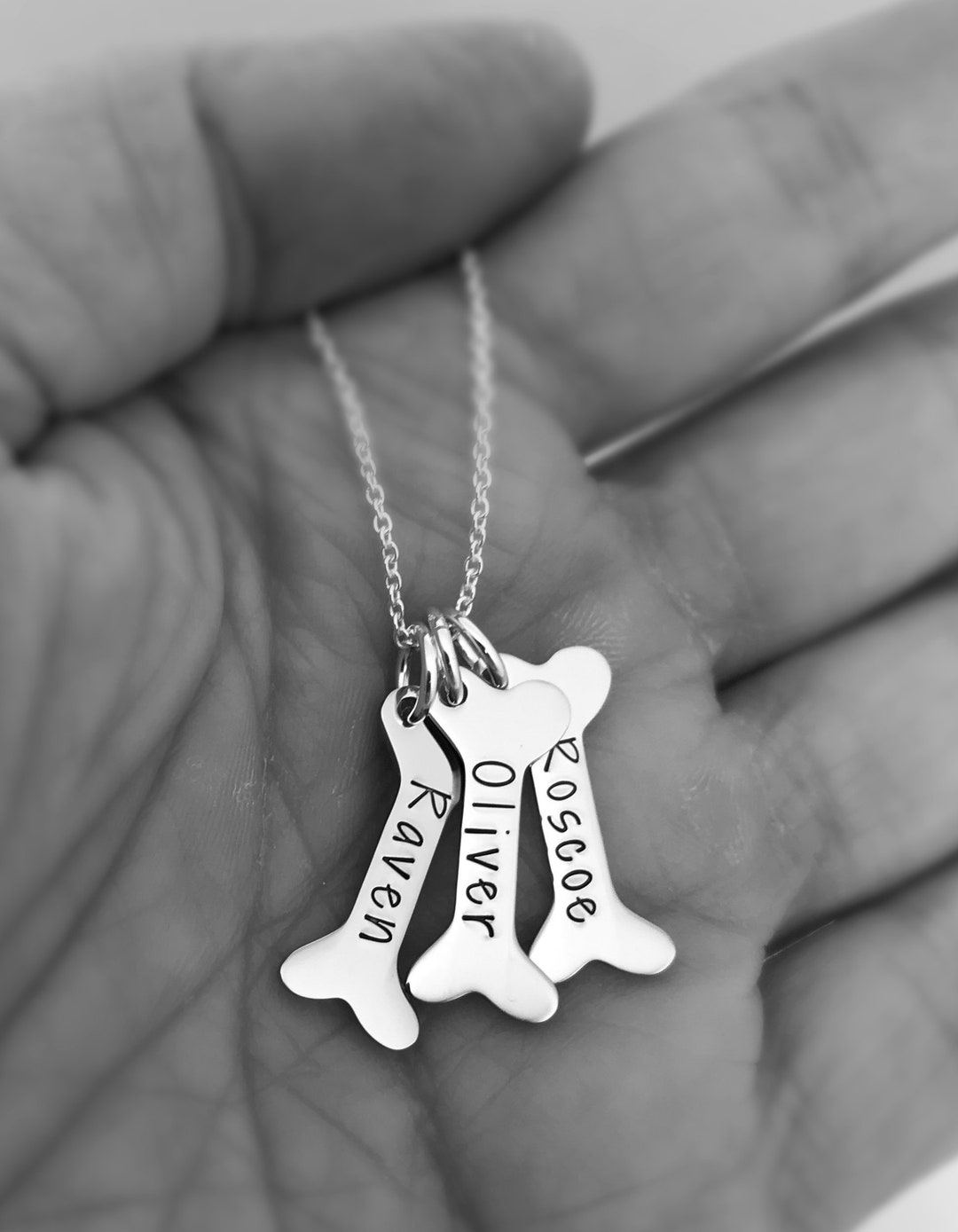 Dog Name Necklace, Gift for Dog Mom, Pet Memorial Jewelry, Personalized