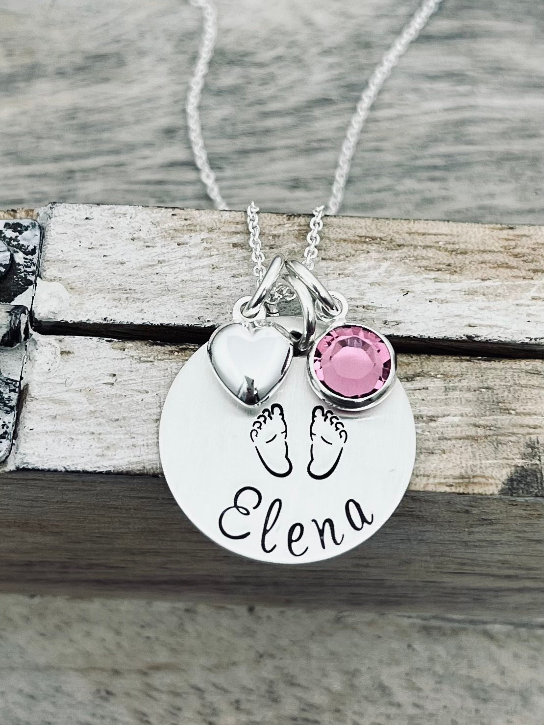 New Mom Necklace, Baby Name Necklace, Push Present, Personalized
