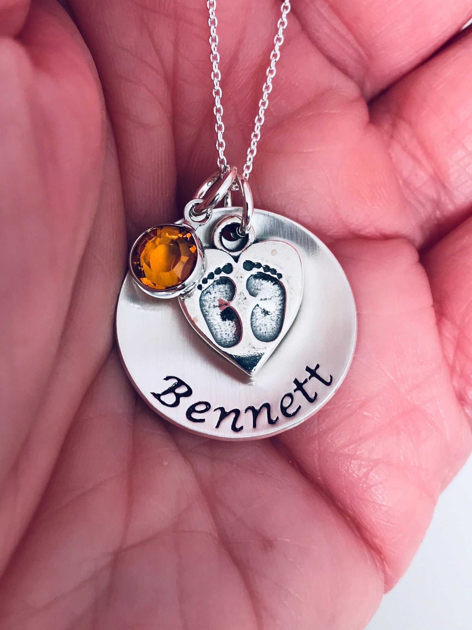 Baby Name Necklace Push Present Jewelry New Mom Gift Mommy - Etsy