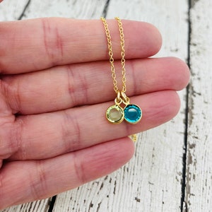 Birthstone Necklace for Mom, Personalized Gifts, Family Necklace image 1