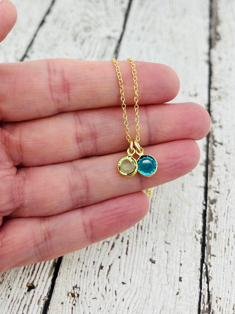 Birthstone Necklace for Mom, Personalized Gifts, Family Necklace image 1