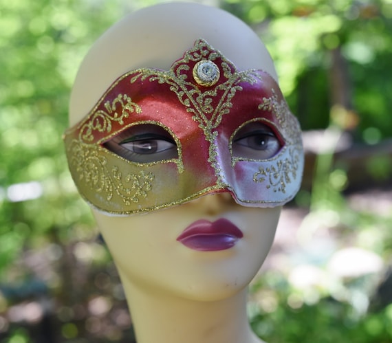 Mask Vintage Italian Venetian Handcrafted Mask Si… - image 1