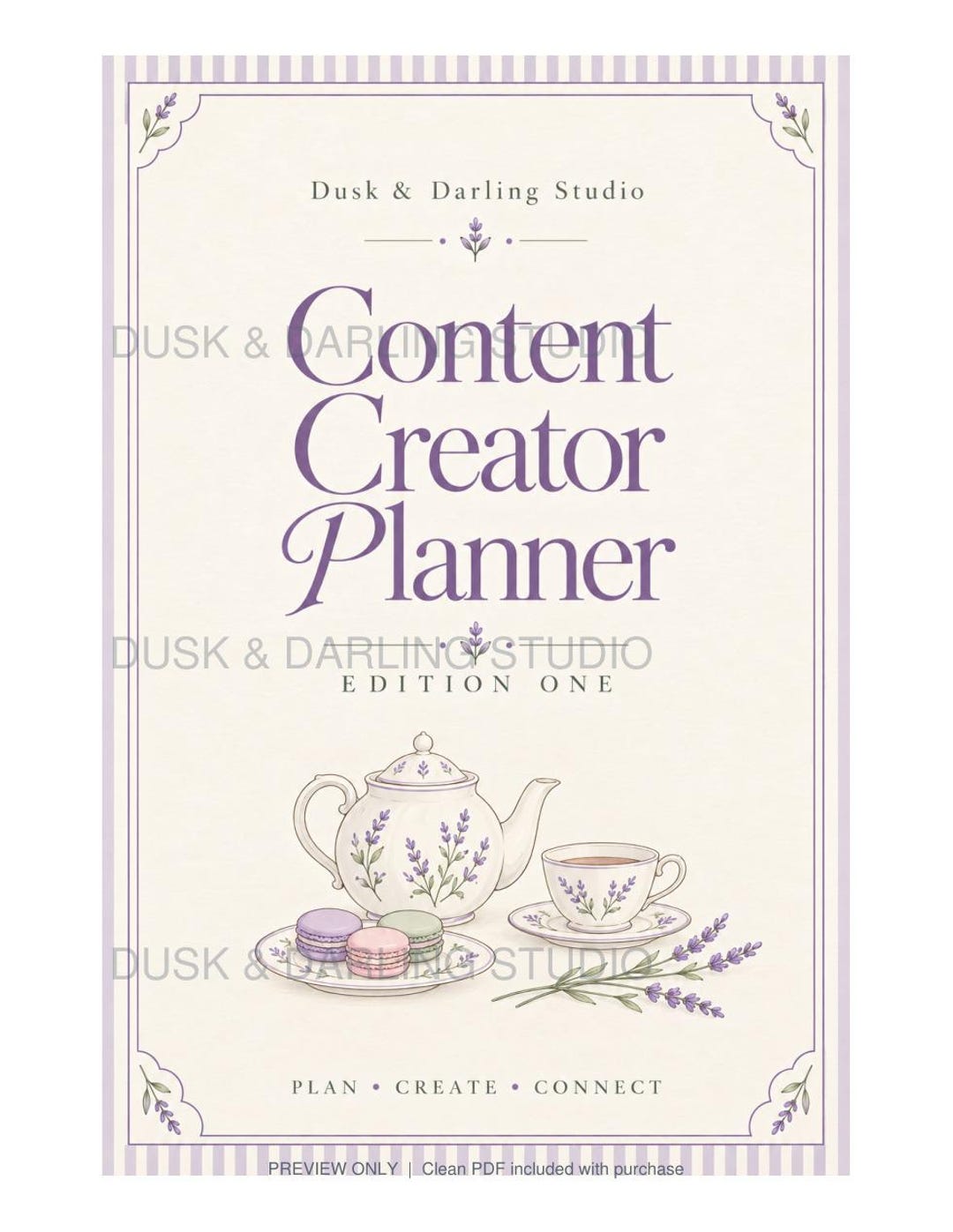 Work Done Report.pdf Lavender Content Creator Planner PDF | Undated Social Media Calendar ...