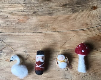 Anhänger für deine Weihnacht gefilzt - ornaments felted