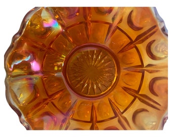 Iridescent Orange Carnival Glass