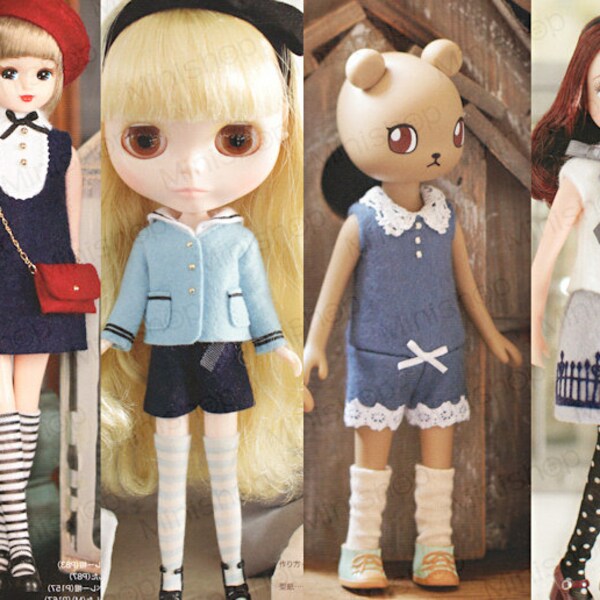 Felt coordinate recipe for Blythe, Momoko, Odeco, Nikki, Pullip & Middie Blythe