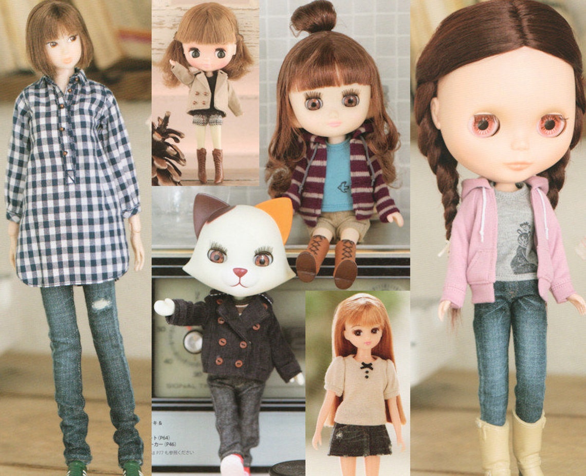Sewing pattern lot for Blythe Momoko Odeco Middie BJD | Etsy